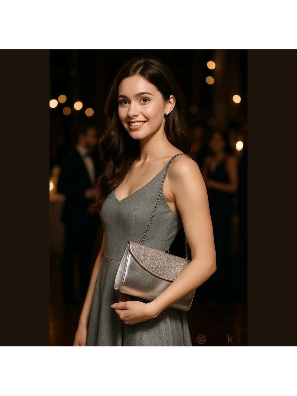 Vintage elegant evening bag • semi formal • wedding • black tie • special event